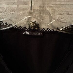Zara Black Lace Trim Top